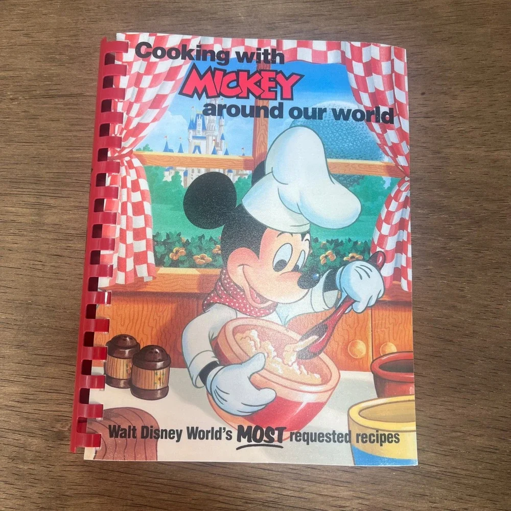 Cooking with Mickey Around‎ Our World Disney Cookbook 1986 First Printing